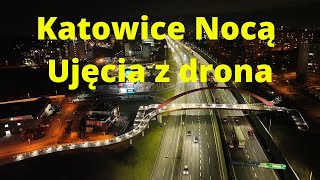 Katowice nocą ujęcia z drona 2 1080p [upl. by Lourie76]