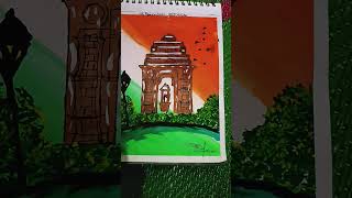 IndiaGatelike art hardworks drawing pleasesubscribe hardworksmartworkartpaintingjaihind [upl. by Norreht]