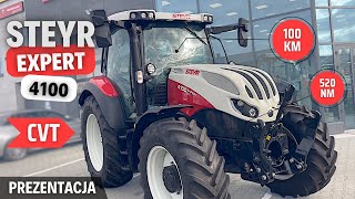 STEYR EXPERT CVT 4100  kompaktowy a z przekładnią bezstopniową  Prezentacja  test ciągnika [upl. by Holub]