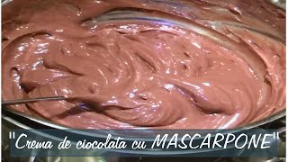 Rețetă de cremă de ciocolată cu brânză Mascarpone pentru torturi  CristineCuisine [upl. by Yecnuahc]