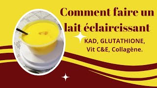 Lait éclaircissant au kojicVit CampE Collagène gluta [upl. by Suvart]