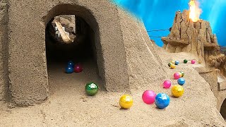 Marble Run 1000 Marbles Sand Volcano Vs Whirlpool ASMR Amakandu V021 [upl. by Bonner54]