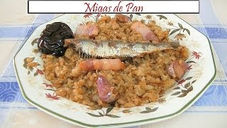 Migas de pan  Receta de Cocina en Familia [upl. by Einhapets]