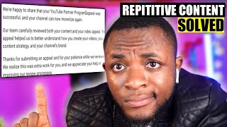 How to Appeal for Monetization 2023 Repetitive content [upl. by Deva]