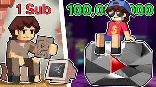 1 To 100000000 SUBSCRIBERS In Roblox YouTube Simulator [upl. by Vinia]