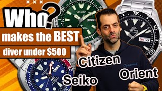 Dive Watch Battle Seiko Citizen Orient  Whos Best [upl. by Annatnas]