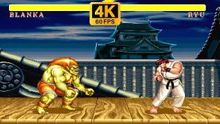 BLANKA ➤ Street Fighter II Champion Edition ➤ Hardest ➤ 4K 60 FPS [upl. by Steddman442]