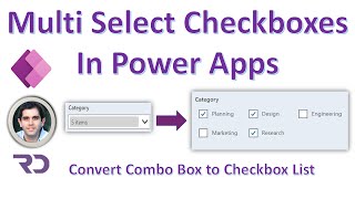 Multi Select Checkbox in Power Apps [upl. by Nehte]