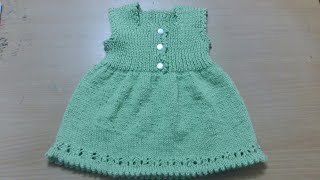 Knit Baby Dress for 0 to 3 months beginners friendly [upl. by Holly-Anne]