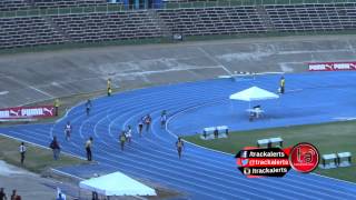 Bromfield wins U18 400m in 5330 at Carifta Trials [upl. by Kosse151]