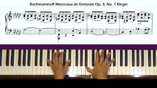 Rachmaninoff Elegie Op 3 No 1 Piano Tutorial [upl. by Goldfarb]