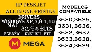 Drivers  HP Deskjet AllinOne Printer series 3630 3631 3632 3633 3634 3635 3636 3637 [upl. by Cos]