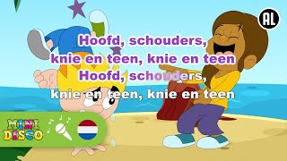 HOOFD SCHOUDERS KNIE EN TEEN  Kinderliedjes  Karaoke  Minidisco [upl. by Astraea]