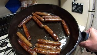 Cast Iron Skillet Johnsonville Breakfast Sausage [upl. by Naek813]