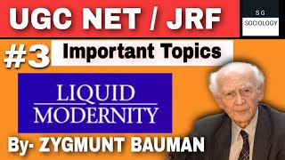 Zygmunt Baumans Liquid Modernity  SGSOCIOLOGY  jrf sociology [upl. by Henarat]