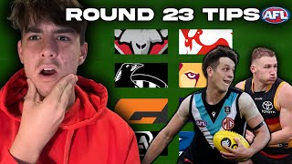 ROUND 23 AFL TIPS  PREDICTIONS 2024 [upl. by Attelrak747]