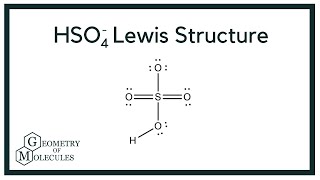 HSO4 lewis structure Bisulfite ion [upl. by Halonna617]