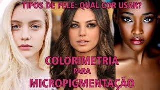 Colorimetria Para Micropigmentação  Tipos de Pele Qual Cor Usar  Vídeo 2 [upl. by Kaitlyn]