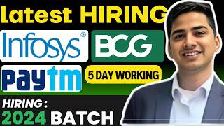 Infosys Recruitment 2024  BCG  Paytm  Infosys OFF Campus Drive For 2024  2023 Batch Hiring [upl. by Suidualc]