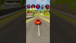 🚘Ronaldo vs Messi Lucky Truck Jump😎beamngdrive simulator shorts ronaldo footballplayer [upl. by Arocahs]