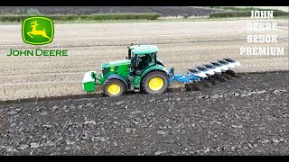 JOHN DEERE 6250R PREMIUM PLOUGHING [upl. by Ardnuat12]