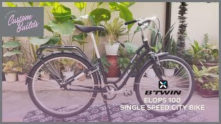 Custom Builds  B’Twin Elops Black 100 Single Speed [upl. by Ayekim]