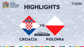 HIGHLIGHTS  Croacia vs Polonia  UEFA Nations League 2024  TUDN [upl. by Nilek261]