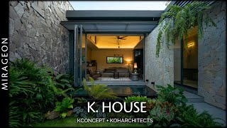 Tropical Modernstyle Courtyard House  Khouse [upl. by Arnoldo581]