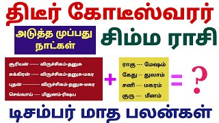 december month simha rasi palan 2022 simha rasi monthly horoscope in tamil december month rasi palan [upl. by Harli]