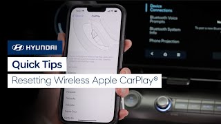 Quick Tips Resetting Wireless Apple CarPlay®  Hyundai [upl. by Jsandye]