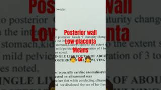 posterior wall low placenta gender prediction 👧or👨viralshorts viral mothervlogs57 [upl. by Lewes900]