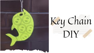 DIY keychain  keychain Diy  DIY Keychain With Neon Paper [upl. by Aniuqaoj]