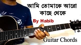 Ami Tomake Aro Kache Theke By Habib Guitar Lesson [upl. by Handbook]