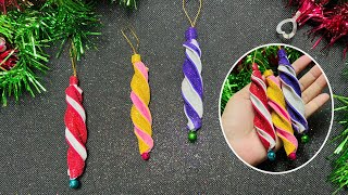 DIY Christmas tree decorations  Make Christmas tree decorations with glitter foam [upl. by Farmer582]