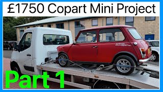 £1750 Copart Classic Mini Project  Banger or Bargain  1994 Rover Mini Sprite  PART 1 [upl. by Eittam]