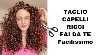 COME TAGLIO I CAPELLI RICCI DA SOLA [upl. by Atiniv]