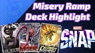 Misery Electro War Machine Ramp  Marvel SNAP Deck Highlight [upl. by Anonyw]