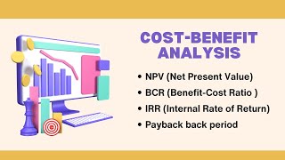 CostBenefit Analysis  NPV BCR IRR Payback Ratio Calculation  Agricultural Project Management [upl. by Evilo]