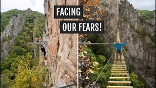 Climbing the NROCKS Via Ferrata in West Virginia 🧗🏻‍♀️  visiting Spruce Knob [upl. by Klatt]