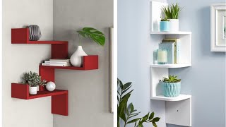 Corner wall rack design ideas 2020  Modern corner wall shelf designs [upl. by Trow]