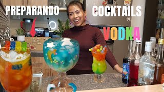 PREPARANDO 3 COCTELES CON VODKA Gomitas refrescantes y divertidas😋😋 [upl. by Yrrep]