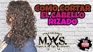 Como Entresacar El Pelo Rizado Cortar en Degradado y Entresacar melena larga [upl. by Ellehcsor]