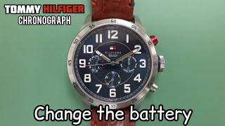 TOMMY HILFIGER Chronograph Watch Battery Replacement [upl. by Sansbury]