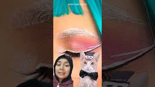 ازاي عملت كده cat makeup kawaii catlover cute عائلههبه [upl. by Mensch]