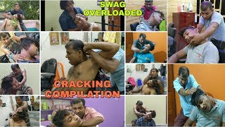 Asim barber all neck cracks compilation  Neck spine amp Hair cracking  Dangerous Cracking [upl. by Niamjneb1]