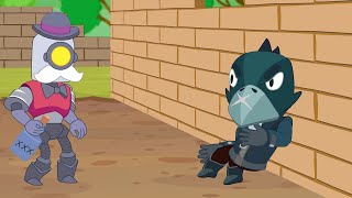 Brawl Stars Animation  CROW vs EL PRIMO vs BARLEY Parody [upl. by Thorny]