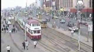 Trams at Blackpool Tower 1991 [upl. by Irrabaj]