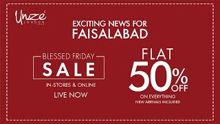 Exciting News For Faislabad Blessed Friday Sale Flat 50 Off On Everything [upl. by Odelia]