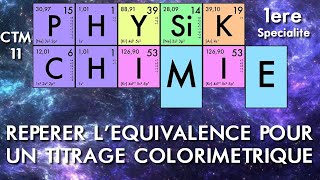 Physiquechimie  Première  06 Repérage de léquivalence pour un titrage colorimétrique [upl. by Keefer587]