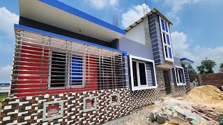 চার ইউনিটের একতলা বাড়ি ডিজাইন খরচ সহ  Momin construction [upl. by Deeyn]